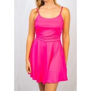 White Birch Tennis Golf Pickleball Athleisure A Line Tank Dress Skort Pink New L